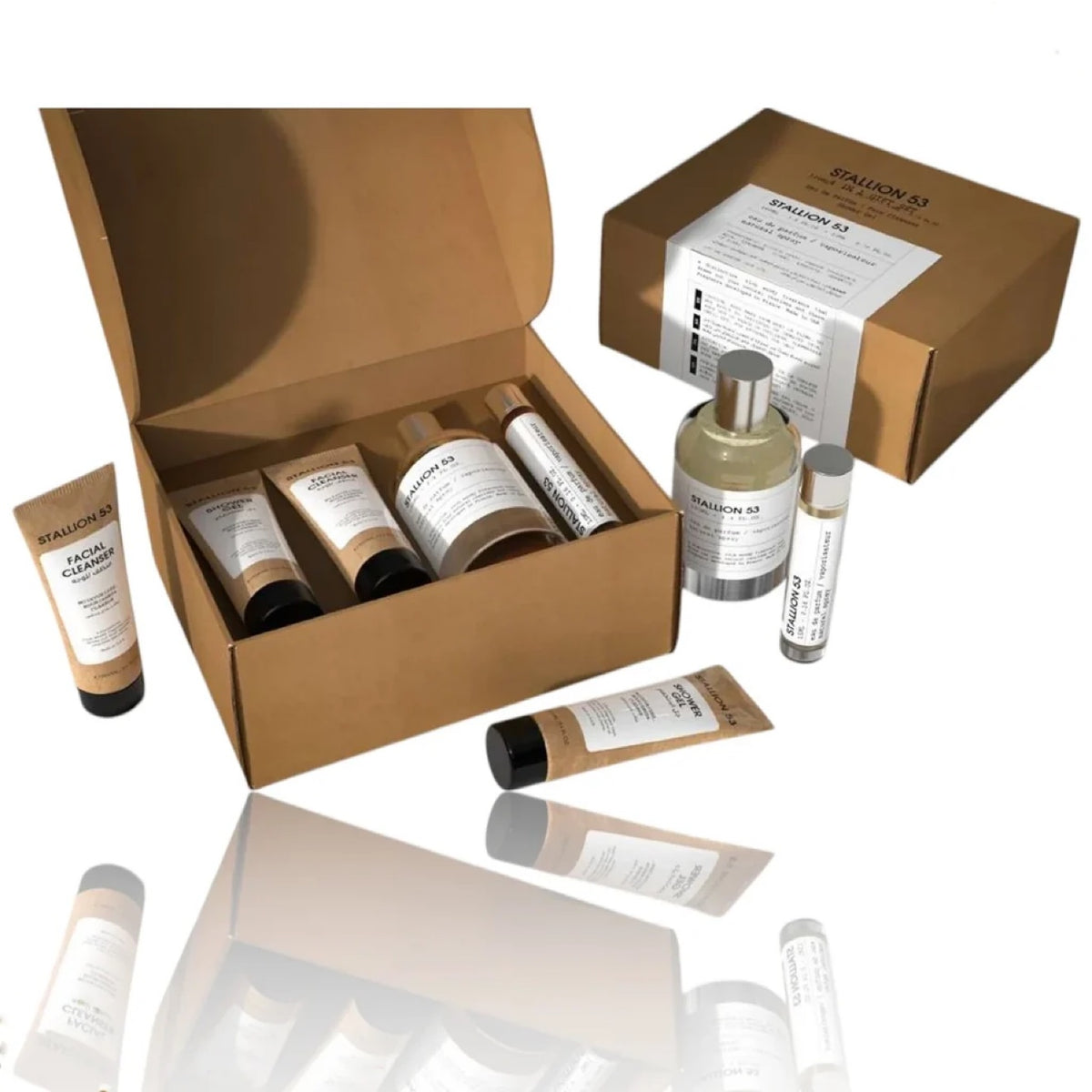 Emper Stallion 53 Gift Set – EDP 3.4oz + Shower Gel + Facial Cleanser + Travel Spray
